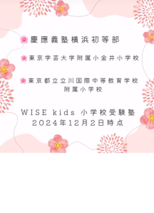 国立の小学校合格報告２